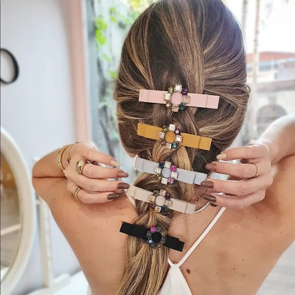 Hair Pin Channel Bow with stones ! CHIC Unique